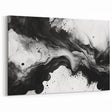 Flowing Black and White Abstract Art | Monochrome Canvas Design