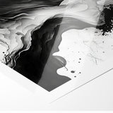Flowing Black and White Abstract Art | Monochrome Canvas Design