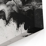 Flowing Black and White Abstract Art | Monochrome Canvas Design
