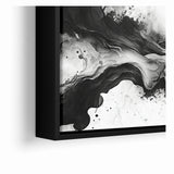 Flowing Black and White Abstract Art | Monochrome Canvas Design