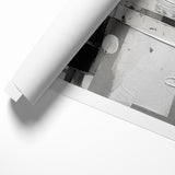 Geometric Black and White Abstract Art | Modern Monochrome Canvas