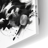 Dynamic Black and White Horse Art | Abstract Monochrome Canvas Design