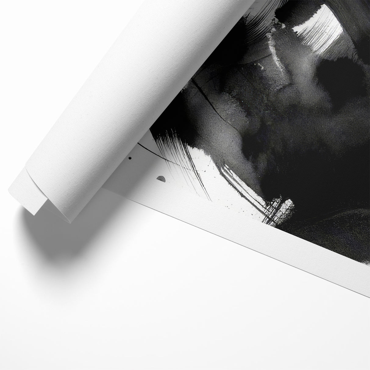 Dynamic Black and White Horse Art | Abstract Monochrome Canvas Design