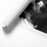Dynamic Black and White Horse Art | Abstract Monochrome Canvas Design