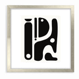 Minimalist Black and White Abstract Art | Modern Monochrome Canvas