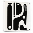 Minimalist Black and White Abstract Art | Modern Monochrome Canvas