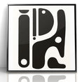 Minimalist Black and White Abstract Art | Modern Monochrome Canvas