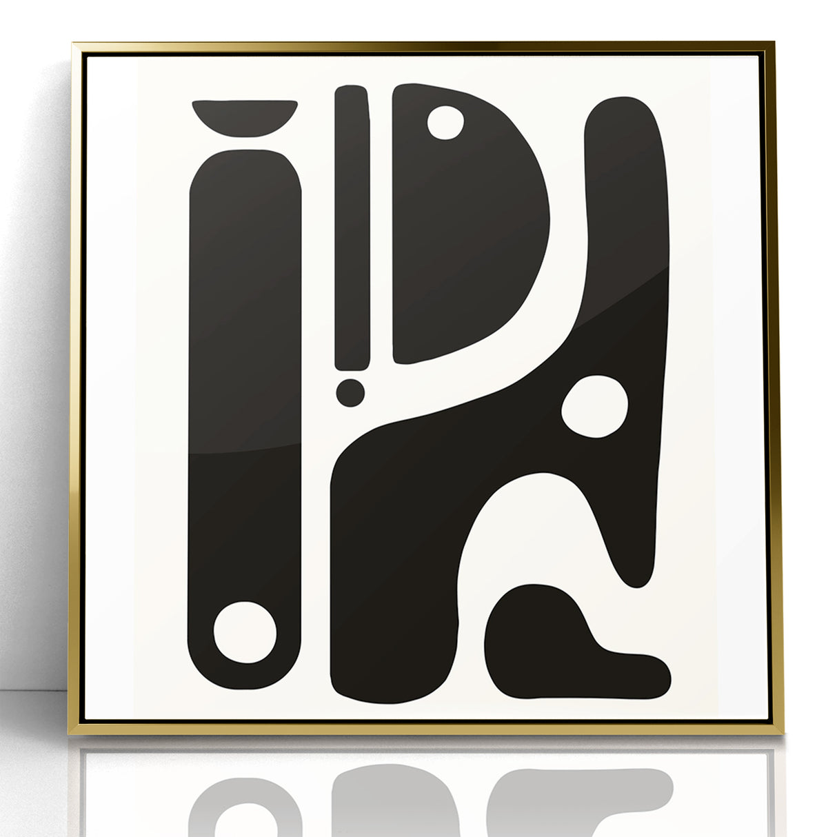 Minimalist Black and White Abstract Art | Modern Monochrome Canvas