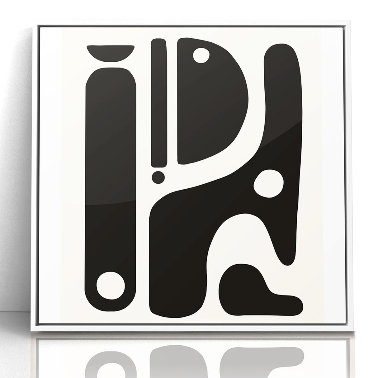 Minimalist Black and White Abstract Art | Modern Monochrome Canvas