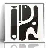 Minimalist Black and White Abstract Art | Modern Monochrome Canvas