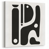 Minimalist Black and White Abstract Art | Modern Monochrome Canvas