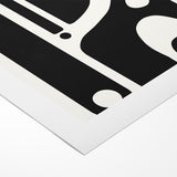 Minimalist Black and White Abstract Art | Modern Monochrome Canvas