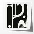 Minimalist Black and White Abstract Art | Modern Monochrome Canvas
