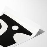 Minimalist Black and White Abstract Art | Modern Monochrome Canvas