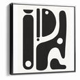 Minimalist Black and White Abstract Art | Modern Monochrome Canvas