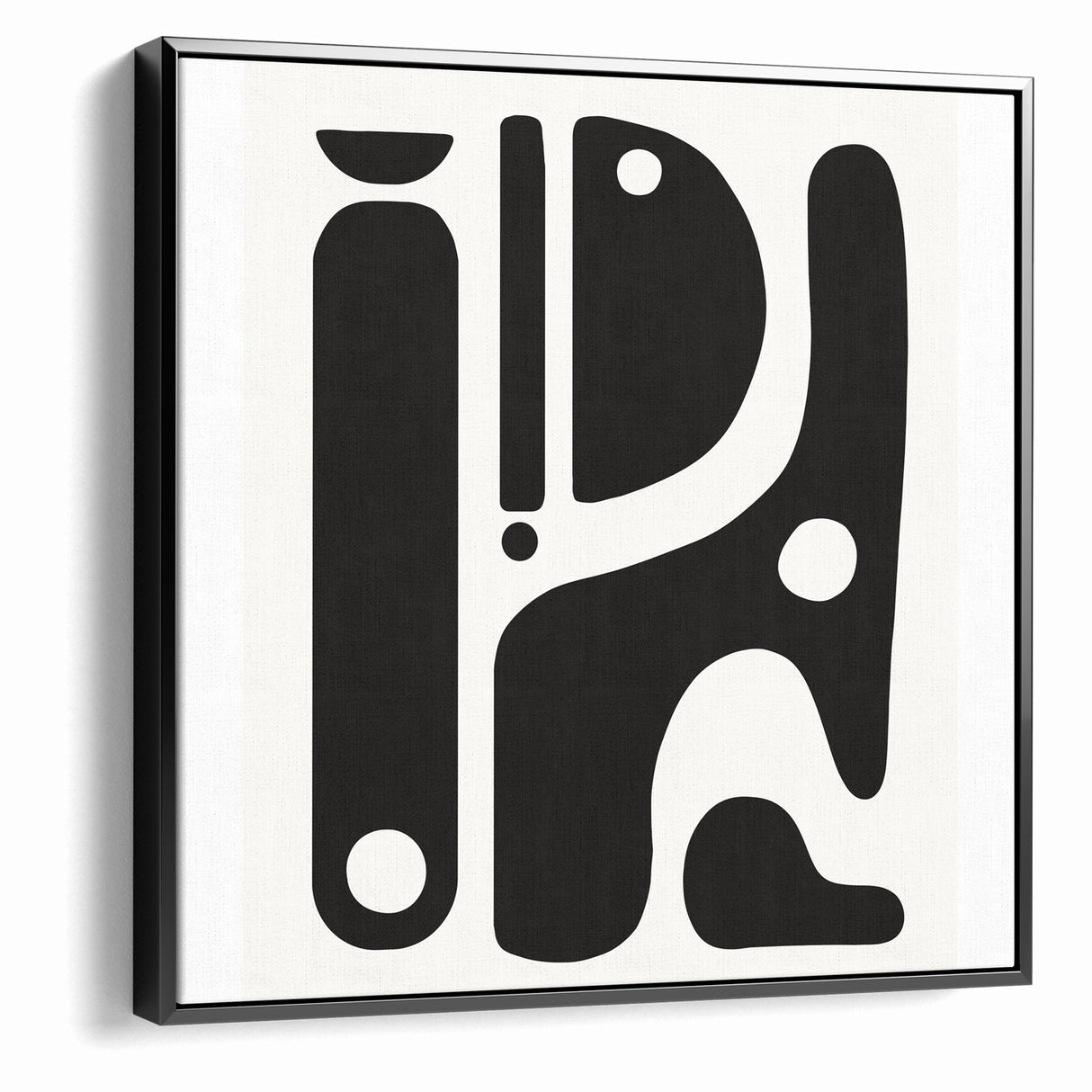 Minimalist Black and White Abstract Art | Modern Monochrome Canvas