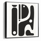 Minimalist Black and White Abstract Art | Modern Monochrome Canvas