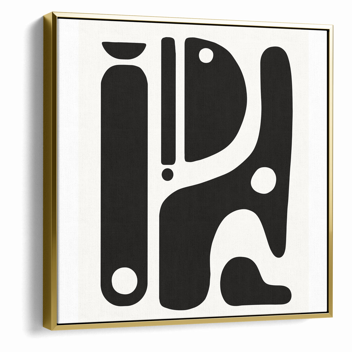 Minimalist Black and White Abstract Art | Modern Monochrome Canvas