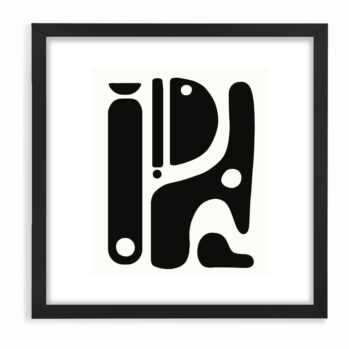Minimalist Black and White Abstract Art | Modern Monochrome Canvas