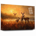 Serene Antelope Family at Sunset - Warm Nature-Inspired Wall Art