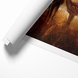 Serene Antelope Family at Sunset - Warm Nature-Inspired Wall Art