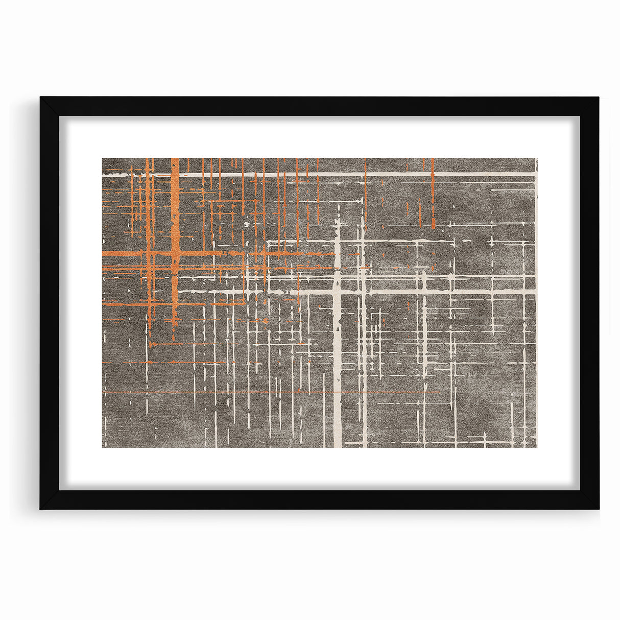 Modern Geometric Line Art with Abstract Strokes Canvas