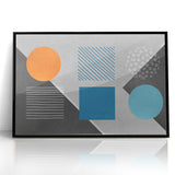Modern Geometric Abstract Art with Bold Shapes on Canvas