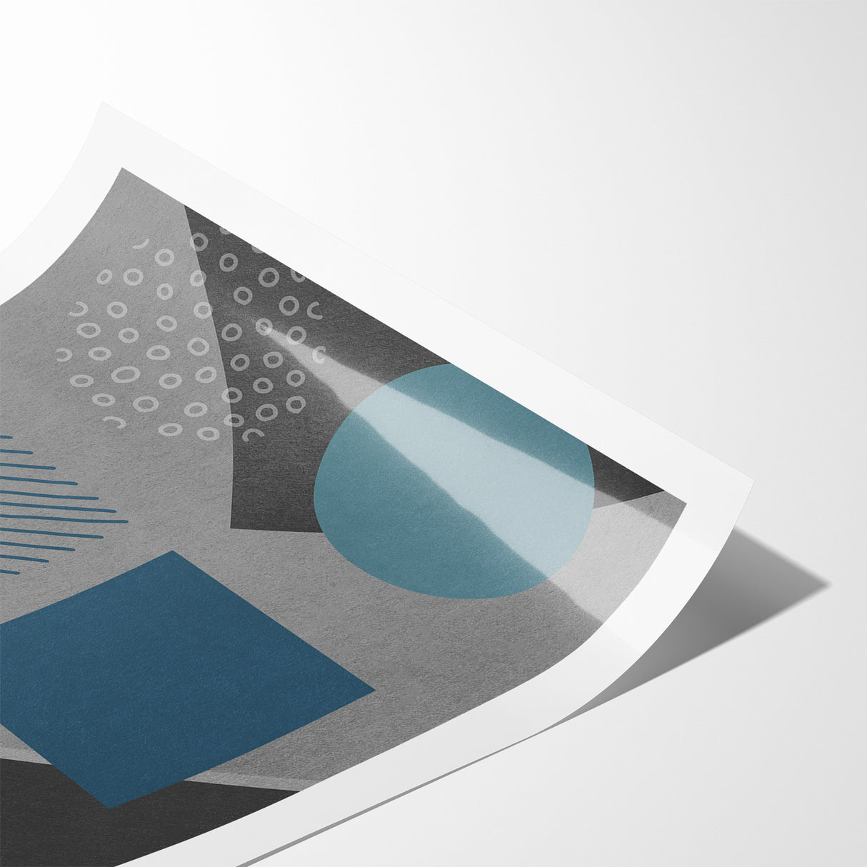 Modern Geometric Abstract Art with Bold Shapes on Canvas