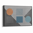 Modern Geometric Abstract Art with Bold Shapes on Canvas