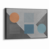 Modern Geometric Abstract Art with Bold Shapes on Canvas
