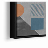 Modern Geometric Abstract Art with Bold Shapes on Canvas
