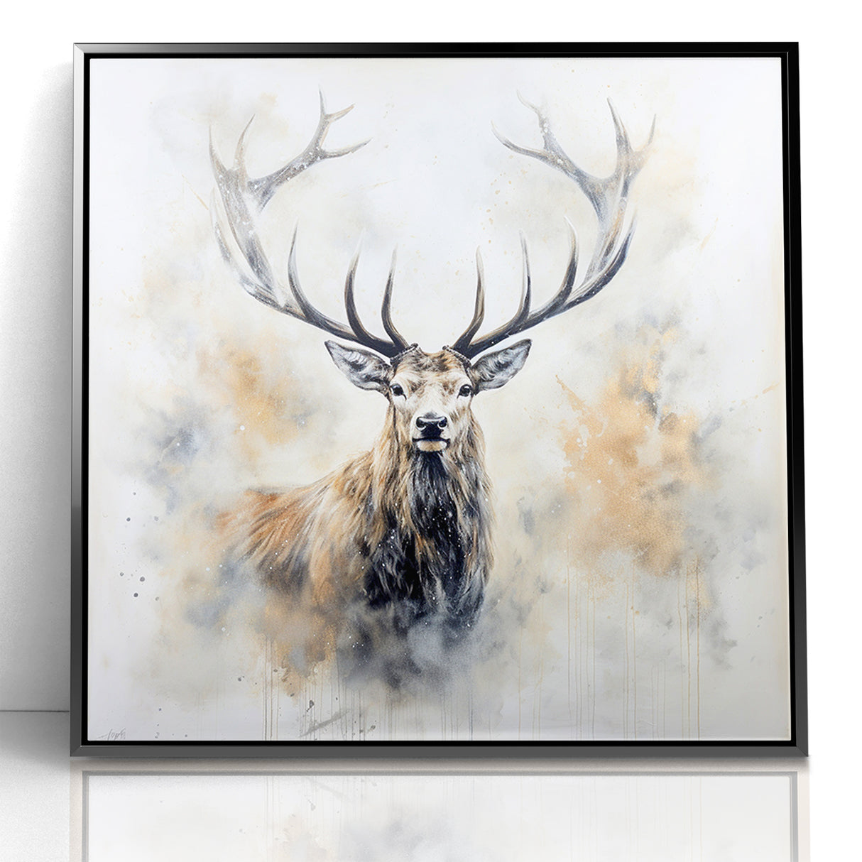 Majestic Antelope in Mist - Elegant Wildlife Wall Art Decor