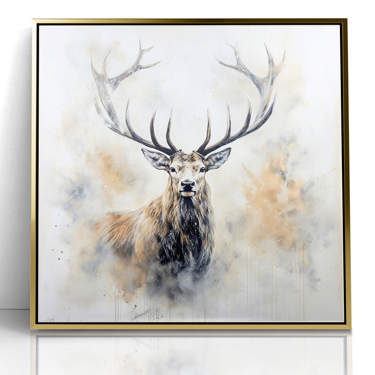 Majestic Antelope in Mist - Elegant Wildlife Wall Art Decor
