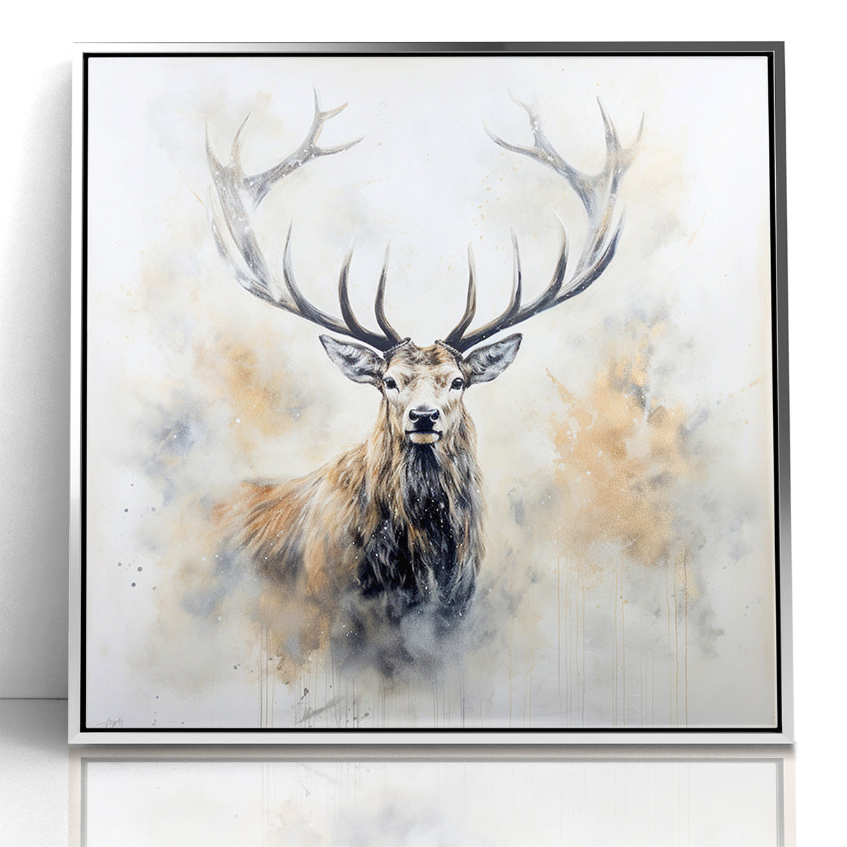 Majestic Antelope in Mist - Elegant Wildlife Wall Art Decor