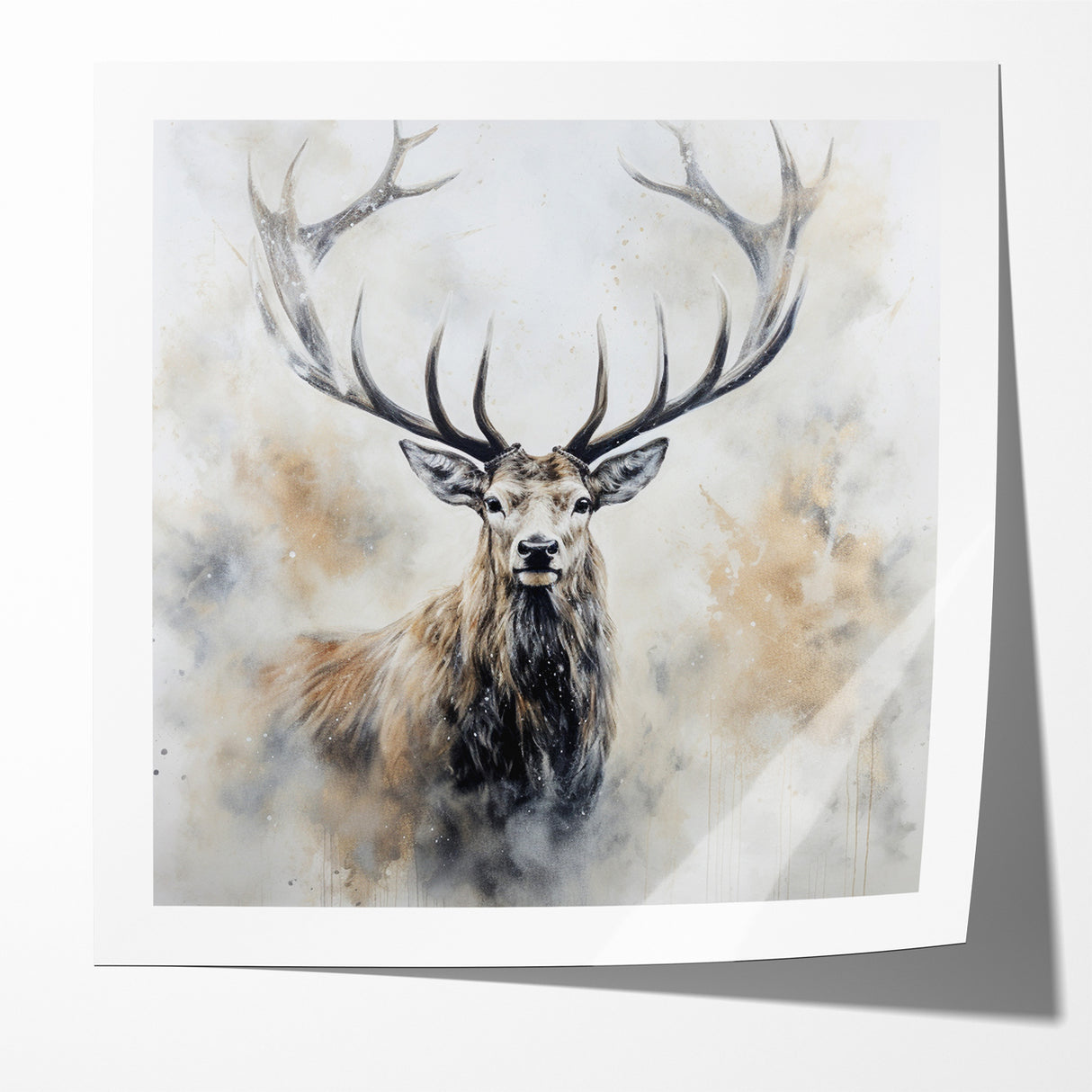 Majestic Antelope in Mist - Elegant Wildlife Wall Art Decor