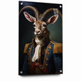 Regal Antelope in Military Attire - Unique Anthropomorphic Wall Art