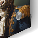 Regal Antelope in Military Attire - Unique Anthropomorphic Wall Art