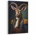Regal Antelope in Military Attire - Unique Anthropomorphic Wall Art