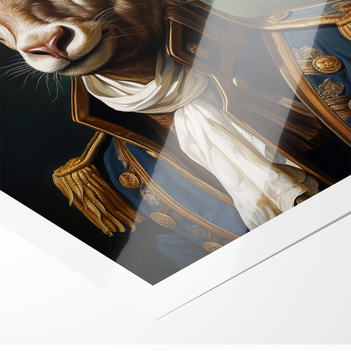 Regal Antelope in Military Attire - Unique Anthropomorphic Wall Art