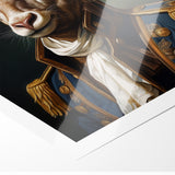 Regal Antelope in Military Attire - Unique Anthropomorphic Wall Art