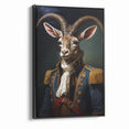 Regal Antelope in Military Attire - Unique Anthropomorphic Wall Art