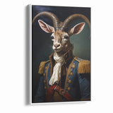 Regal Antelope in Military Attire - Unique Anthropomorphic Wall Art