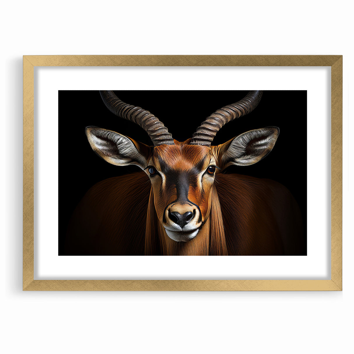 Striking Antelope Close-Up Portrait - Bold Wildlife Wall Art Decor