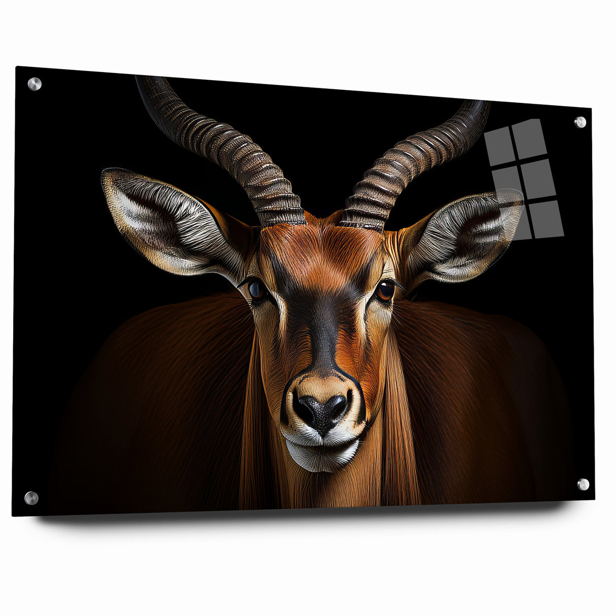 Striking Antelope Close-Up Portrait - Bold Wildlife Wall Art Decor