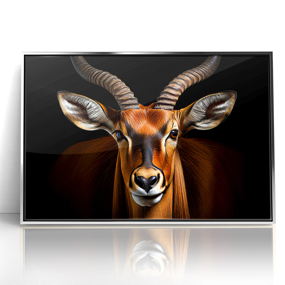 Striking Antelope Close-Up Portrait - Bold Wildlife Wall Art Decor