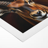 Striking Antelope Close-Up Portrait - Bold Wildlife Wall Art Decor