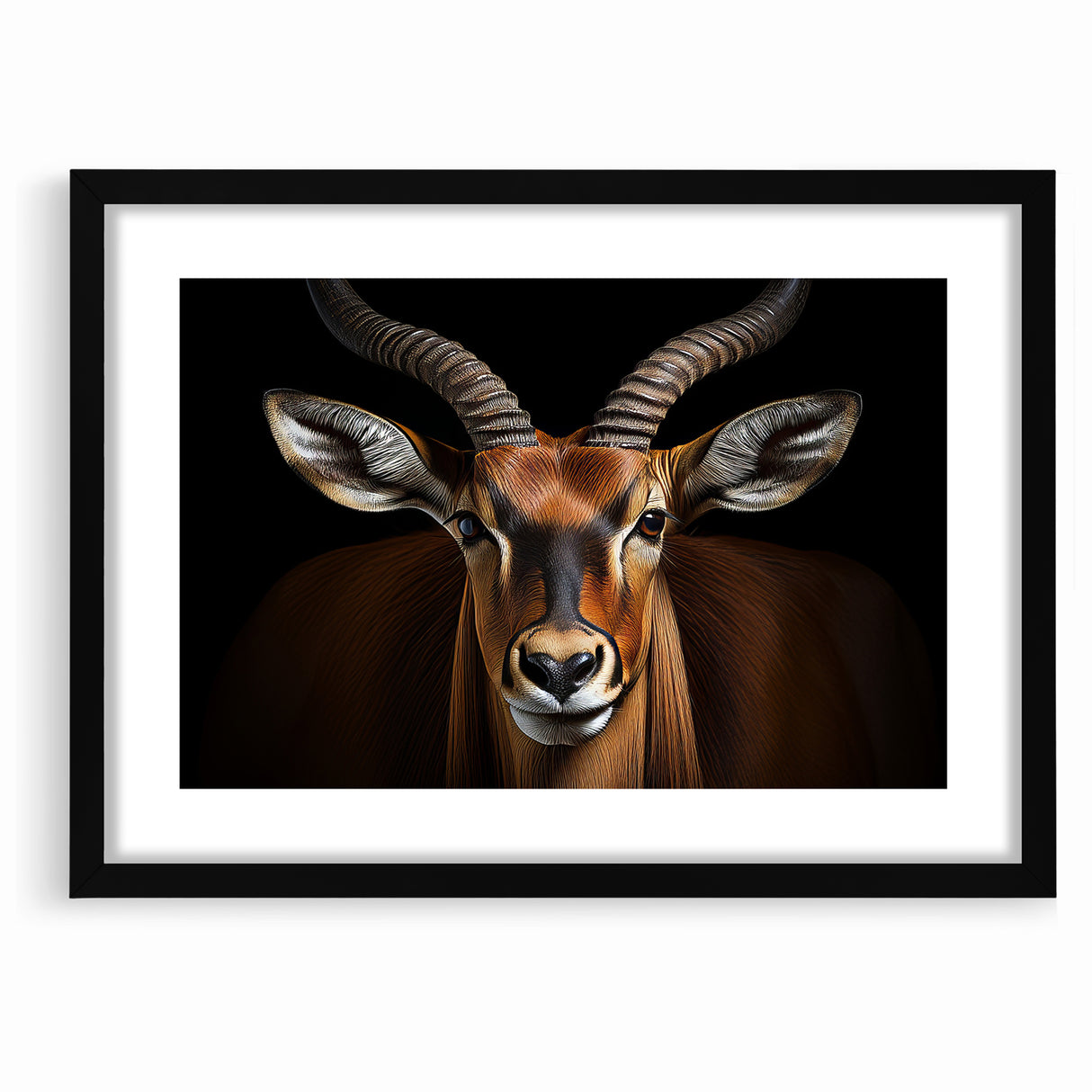 Striking Antelope Close-Up Portrait - Bold Wildlife Wall Art Decor