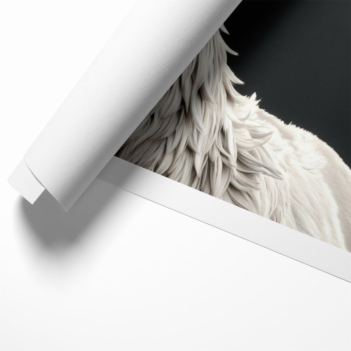 Majestic White Antelope with Regal Antlers - Elegant Wall Art Decor