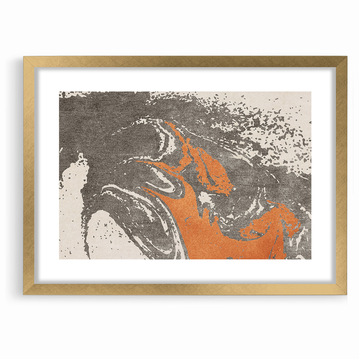 Contemporary Abstract Brush Strokes and Lines Art Canvas