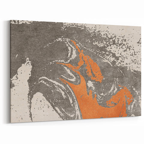 Contemporary Abstract Brush Strokes and Lines Art Canvas